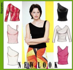 6087 NEW LOOK EZ STRETCH COOL 1-2 SHOULDER TOPS SLEEVES OR NOT PATTERN 6-16 UNCUT